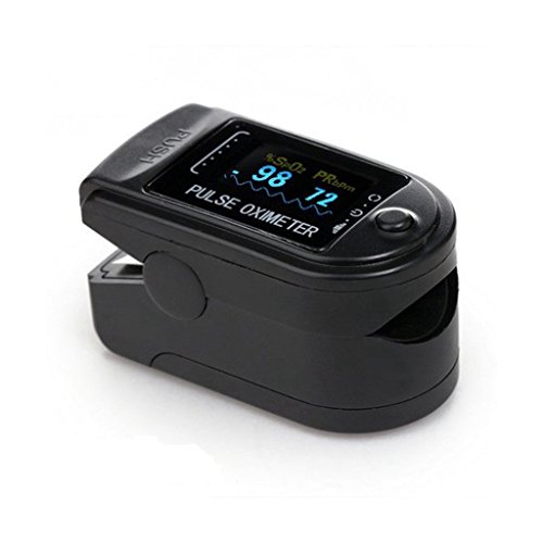 CMS50D Pulsioxímetro de dedo con pantalla OLED y blyl accesorios