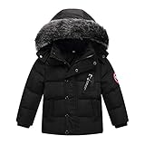 ★ Mädchen Jungen Kinder Baumwolle-altmodischen Mantel mit Drei-Mesh-gesteppt, Reißverschluss vorne und zwei schräge Taschen.