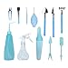 Produktbild Sukkulente Pflanzwerkzeugkombination, Mini-Blume und saftige vergossenes Gartenbedarf, 12PC ABS-Upgrade-Gartengeräte-Set, für Sukkulenten-Bonsai-Pflanzen drinnen kleine Pflanzen (Blau)