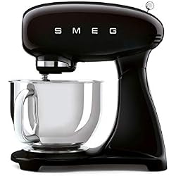 Smeg smf03bleu SMF03BELU Robot de cuisine 800w 4,8L-6 Fonctions Noir, Acier inoxydable 18/8