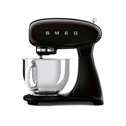 Smeg smf03bleu SMF03BELU Robot de cuisine 800w 4,8L-6 Fonctions Noir, Acier inoxydable 18/8