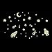 Lalawow 3 Sets Fluorescence Wall Decal Sticker Children Kids Room DIY Glow In Dark (Rockets)