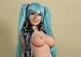 Produktbild Japanisches Mädchen Anime Cosplay Sex Puppe Realistische 65 Zoll / 165 cm Erwachsene Bule Langes Haar Natürliche Haut Puppe für Männer