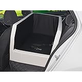 Auto Hundebett, Rücksitz Schutzdecke, Autoschondecke, auch in visco elastisch | schwarz-weiss
