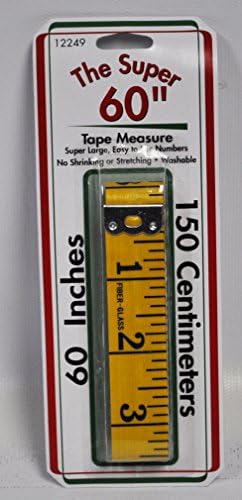 Sullivans InternationalThe Super 60 Inch Tape Measure Yellow Fiberglass 12249