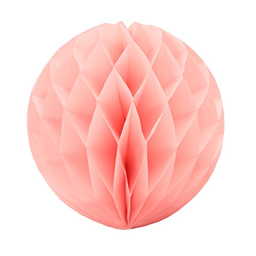 SUNBEAUTY 3er Set 20cm/25cm Türkis Rosa Grau Honeycombs Wabenball Dekoration (25cm) - 3