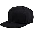 Unbranded Black Snapback Cap, Adjustable Cap for Men Women Unisex Topi Head Branded Boy's Girl's Hip Hop Caps