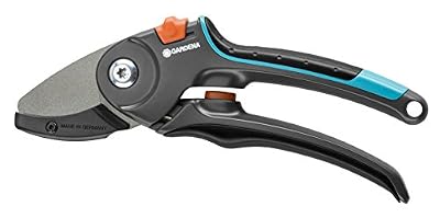 Gardena Sécateur à enclume A sécateur robuste pour brindilles et branches ligneuses, diamètre de coupe max. 23 mm, poignée antidérapante, lame supérieure anti-adhérente (8903-20)