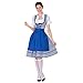 Produktbild Damen Midi Trachtenkleid für Oktoberfest Stickerei Kleid Bluse chürze Kleider Brautjungfernkleid Petticoat Lange Dress, Kostüm Bayerisches Bier Mädchen Drindl Tavern Maid Dress(XX-Large,2)