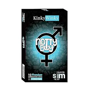 NOTTY BOY Super Slim Condoms- 10 count (Extra Thin, Pack of 1)