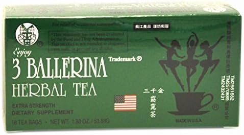 6 Boxes of 3 Ballerina Dieters' Drink Extra Strength 18 bags/per box