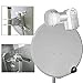 Produktbild PremiumX 100cm SAT ANTENNE Schüssel Spiegel in Hellgrau Stahl + Quad 0,1dB LNB FULLHD OPTICUM SCHÜSSEL 3D HDTV NEU!!!