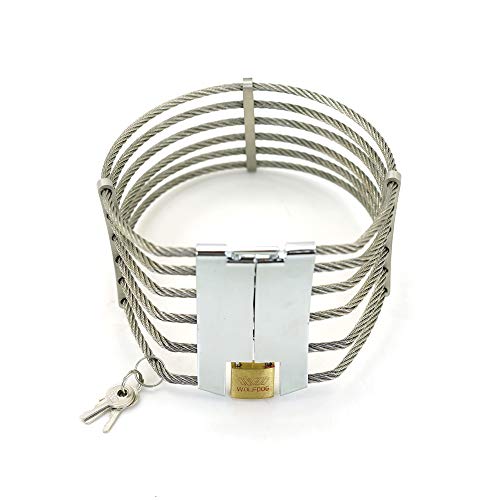 Preisvergleich Produktbild Edelstahldraht Posture Halsband mit Schloss Gelenke