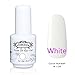 Perfect Summer Brand 2PCS Gel Nail Polish French Nails Manicure Kits Soak Off UV LED Colour ( Pure White + Glitter Clear Pink ) 8ml