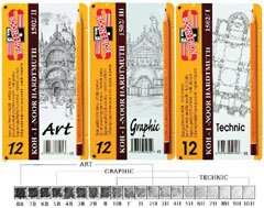 1502/11 Koh-I-NOOR ART SET Soft Noten 8b-2h (Set) - 2