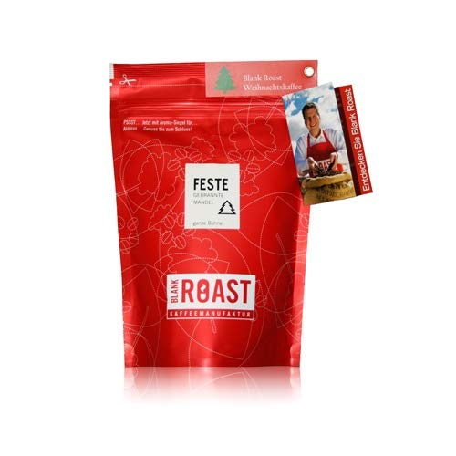 BLANK ROAST | Flavoured Kaffee | Saisonal-Kaffee | Feste Gebrannte Mandel | Weihnachtskaffee | Cafe Creme | Kaffee Größe 250g, Geschmack als ganze Bohne