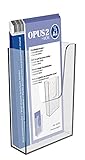 Material: Plástico sólido OPUS 2 350075 - Porta-folletos de pared, Plástico sólido, para 1/3 A4