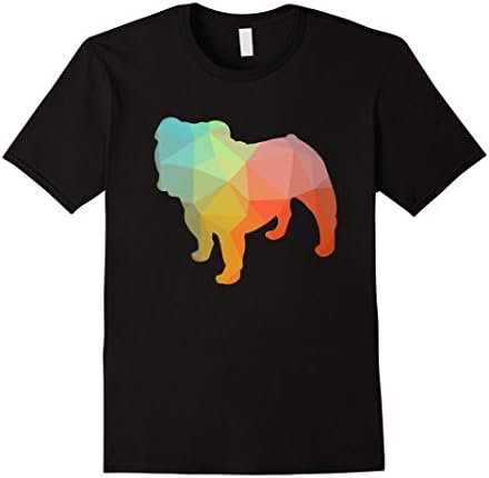 Men's Bulldog T-Shirt Poly Design of the English Bulldog Medium Black