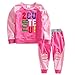 Happy Cherry 2pcs Baby Boy Girl Kids Letter Print Patchwork Top+pants Casual Fashion Sport Pullover Outfit Clothing Size 100 - Pink
