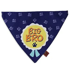 Lana Paws Big Brother (Big Bro) Adjustable Dog Bandana/Dog Scarf (Size M-L)