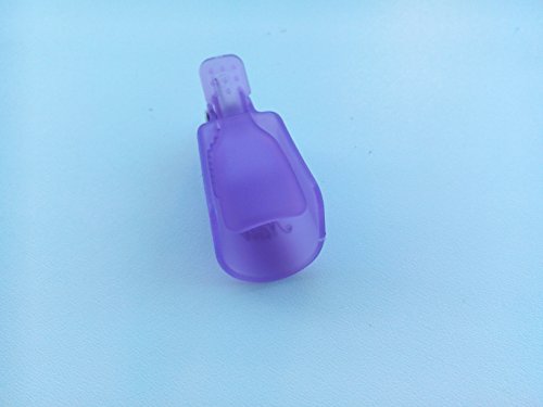 10 Maniküre Klammern Clip für Fingernägel Remover Wraps Nagellackentferner CND Shellac und Bluesky (lila) - 3