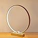 Produktbild Moderne Led Tischlampe SYAODU Schlafzimmer Bedside Leselampe Hohe Helligkeit Acryl Lampenschirm Aluminiumlegierung Lampe Körper Runde Kunst Design Schreibtisch Lampe Für Wohnzimmer Study Office ( Color : Warm light-M )