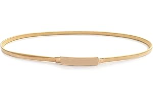 ZARSIO Cinture donna eleganti, cintura oro donna sottile, in vita alta cintura metallo elastica donna