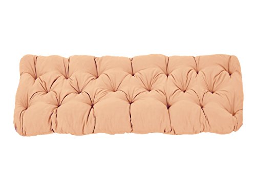 Ambientehome - Cojín para Banco de 2 Asientos, Color Banco, para jardín, Aprox. 120 x 50 x 8 cm, Acolchado, Beige