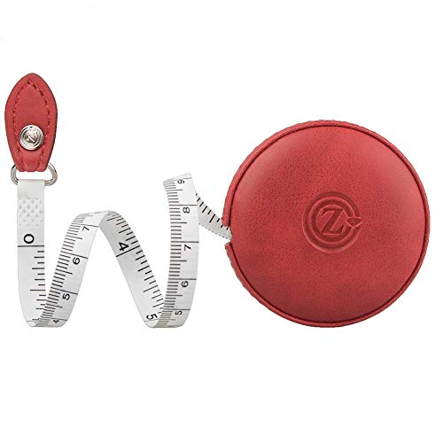 Cinta métrica de cinta retráctil de cuero para medir cuerpo 150 cm Cinta métrica de tela de sastre pequeña de 60 pulgadas, co
