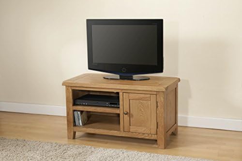 SOLID WOOD RUSTIC OAK SMALL WIDESCREEN TV LCD PLASMA CABINET STAND UNIT