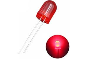 Vrabocry 50 pz 10 mm rosso diffuso LED luci diodi (lenti colorate rotonde DC 2V 20mA) lampadine di illuminazione componenti elettronici indicatore luminoso diodi