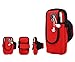 Produktbild ROOKLY Arm Bag/Universelle Sportarmband Fitness Arm Bag mit Kopfhöreranschluss Kompatibel für iPhone XS/Galaxy S9 + Laufen/Gymnastik / Outdoor/Workout,red