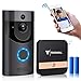 Produktbild Video Türklingel,Tenswall 720P HD WIFI Überwachungskamera mit Glockenspiel,Gespräche Video Echtzeit,Nachtsicht PIR-Bewegungserkennung, IOS,Android Smart APP Fernbedienung über 2.4G WLAN(Mit Batterien)