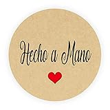 48 de alta calidad, con amor y corazón para usted, pegatinas de papel redondas impresas profesionalmente con 4 cm de diámetro. Pegatinas de papel ecológicas y hermosas