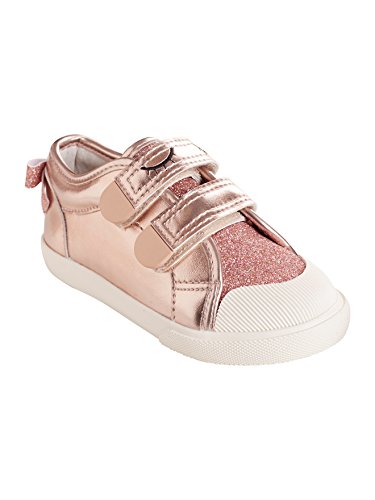 Vertbaudet Girls' Touch 'n' Close Trainers, autonomy Collection Pink Light metallized 26 (8,5)