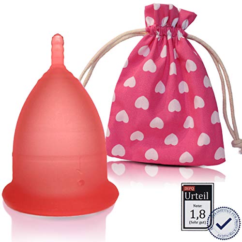 Copa Menstrual CozyCup CLASSIC - Hecha de Silicona de Grado Médico (rojo, grande)