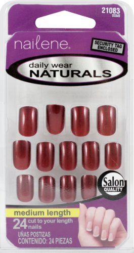 Nailene Daily Wear Naturals Nails Burgundy