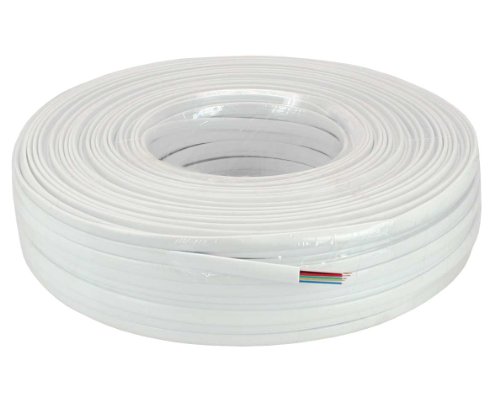 InLine 69981C Modularkabel 4 adrig Flachband 100m Ring weiß