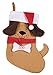 Produktbild Weihnachtsstrumpf zum Aufhängen im Hunde-Design - weicher Plüschstoff - für jedes Alter geeignet - perfekt für kleine Geschenke & Süßigkeiten - Hellbraun & Braun - 16,5" (42 cm)