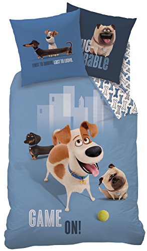 Wende Bettwäsche Set The Secret Life of Pets, 135x200cm + 80x80cm, Linon Max