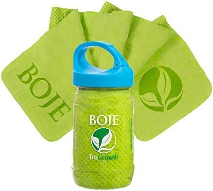 BOJE Cooling Chill Towel - Innovative Material Cools As Moisture Evaporates! Available in BLUE, GREEN or PINK! * New Design CLIP CAP * LIFETIME GUARANTEE!