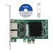 Produktbild Bewinner PCI-E-Dual-Port-Netzwerkadapter Für Intel Ethernet Controller I350-AM2-Netzwerkkarte Chip-Prozessor Gigabit-Netzwerkkarte 10/100/1000 Mbit/s Datenrate, Gigabit-Ethernet-Serveradapter