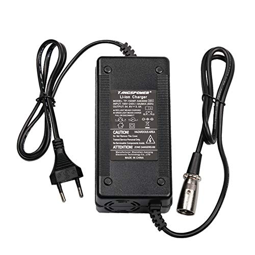 tangspower 54.6V 3A Chargeur de Batterie au Lithium vélo électrique pour 13Series 48V Batterie au Lithium 3 Pin-XLR Plug