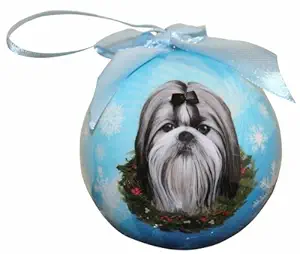 Shih Tzu Christmas Ornament Shatter Proof Ball Easy to Personalize A for Shih Tzu Lovers