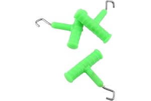 Qiterr Fishing Knot Puller, 3pcs Green High Carbon Steel Fishing Hook Tying Tool, Easy to Use for Carp Fishing