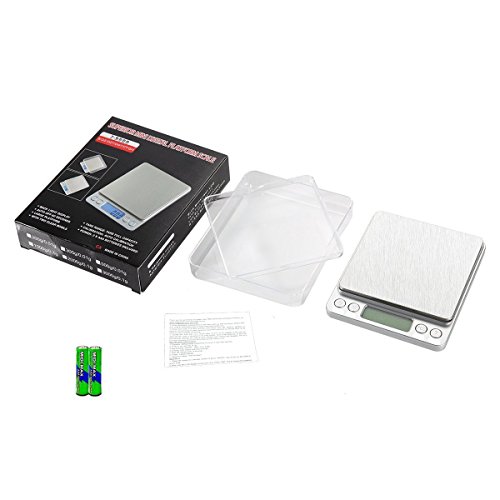 Digitale Küchenwaage, SANNU 0.1g / 3000g Digitale Multifunktions-Taschenwaage mit hinterleuchtetem LCD-Display - 7