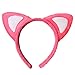 Pink and White Soft Padded Fur Cat Ears Alice Hair Band Headband Fancy Dress Party Hen