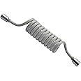 ECVV 2M Spring Flexible Shower Hose,PU Telescopic Shower Hose Spiral Shower Head Replacement Hose for Toilet Faucet/Bidet Sprayer Telephone Wire Design