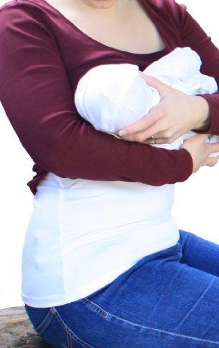 BelleBelly (belle belly) Breastfeeding Top Belly Band Cover White Small