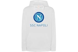 Kitry Felpa Uomo Bambino Napoli Logo Sport Calcio Calcetto Tempo Libero Relax Felpe Tracksuit Squadra Partita Tifoso Allenamento Training Pallone Passione